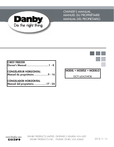 Manual de uso Danby DCF145A3WDB Congelador