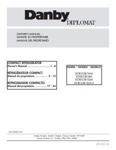 Handleiding Danby DCR033B1SLM-6 Koelkast