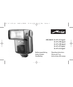 Manual Metz Mecablitz 36 AF-4 O digital Flash