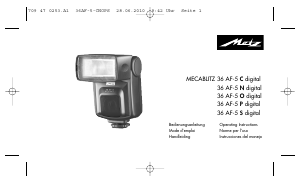 Manuale Metz Mecablitz 36 AF-5 N digital Flash