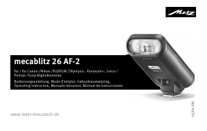 Handleiding Metz Mecablitz 26 AF-2 Flitser