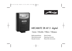 Handleiding Metz Mecablitz 28 AF-3 digital Flitser