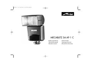 Manual Metz Mecablitz 54 AF-1 C Flash