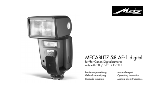 Handleiding Metz Mecablitz 58 AF-1 digital Flitser