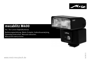 Manual de uso Metz Mecablitz M400 Flash