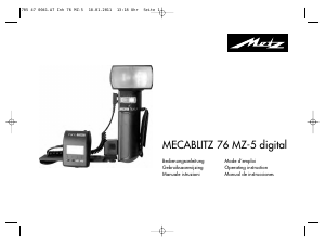 Manual Metz Mecablitz 76 MZ-5 digital Flash