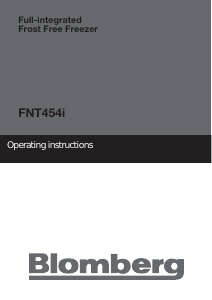 Manual Blomberg FNT454i Freezer
