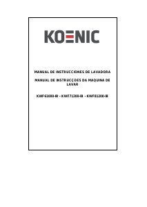 Manual de uso Koenic KWF 81200 IB Lavadora