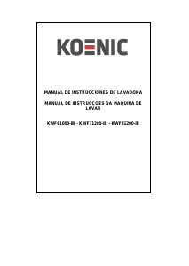 Manual Koenic KWF 61000 IB Máquina de lavar roupa