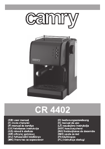 Kasutusjuhend Camry CR 4402 Kohvimasin