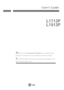 Manual LG L1713P LCD Monitor