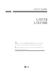 Manual LG L1511SK LCD Monitor
