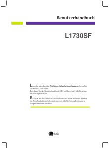 Bedienungsanleitung LG L1730SF-BV LCD monitor