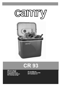 Instrukcja Camry CR 93 Lodówka turystyczna