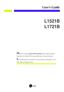Manual LG L1721B LCD Monitor
