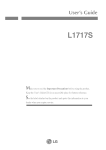 Manual LG L1717S-SN LCD Monitor