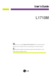 Manual LG L1710M LCD Monitor