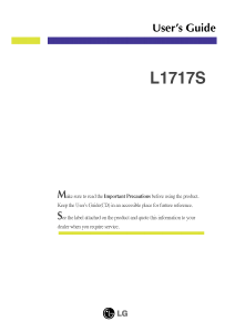 Manual LG L1717S-BN LCD Monitor