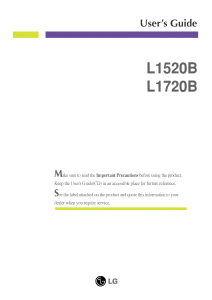 Manual LG L1720B LCD Monitor
