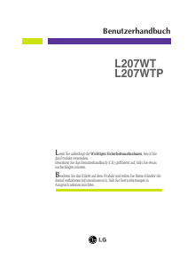Bedienungsanleitung LG L207WTP-PF LCD monitor