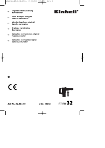 Manual de uso Einhell RT-RH 32 Martillo perforador