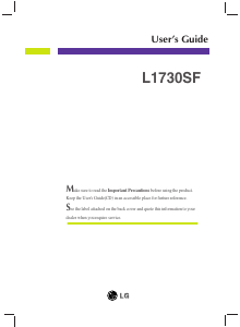 Manual LG L1730SF-SV LCD Monitor