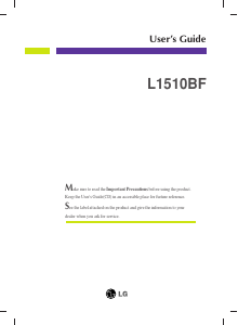 Handleiding LG L1510BF LCD monitor