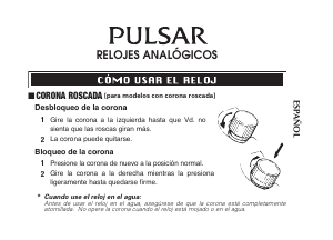 Manual de uso Pulsar PH8274X1 Attitude Reloj de pulsera