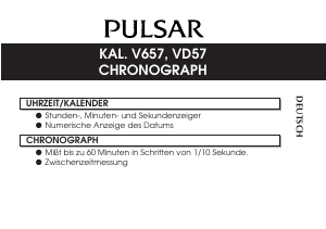 Bedienungsanleitung Pulsar PM3059X1 Regular Armbanduhr