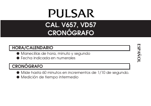 Manual de uso Pulsar PM3107X1 Regular Reloj de pulsera