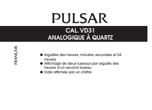 Mode d’emploi Pulsar PY7003X1 Regular Montre