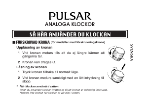 Bruksanvisning Pulsar PJ6097X2 Regular Armbandsur