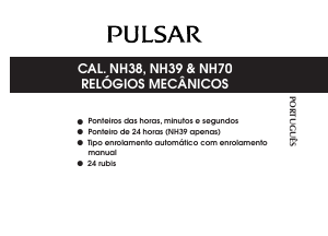 Manual Pulsar P8A001X2 Regular Relógio de pulso