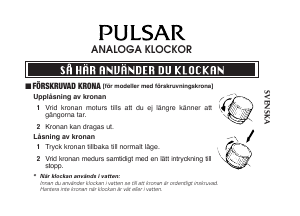 Bruksanvisning Pulsar PG8259X1 Regular Armbandsur