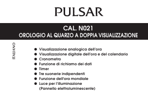 Manuale Pulsar PZ4049X1 Accelerator Orologio da polso