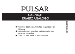 Manual Pulsar PY7009X1 Regular Relógio de pulso
