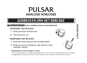 Handleiding Pulsar PJ6109X1 Regular Horloge