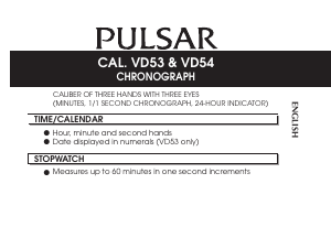 Bruksanvisning Pulsar PT3661X1 Regular Armbandsur