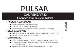 Manuale Pulsar PZ5081X1 Accelerator Orologio da polso