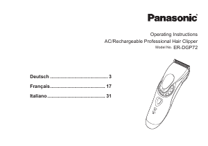 Bedienungsanleitung Panasonic ER-DGP72 Haarschneider