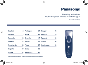 Bruksanvisning Panasonic ER-1610 Hårklipper