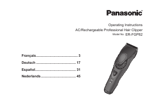 Bedienungsanleitung Panasonic ER-FGP82 Haarschneider