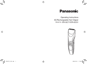 Instrukcja Panasonic ER-GC51 Strzyżarka do włosów