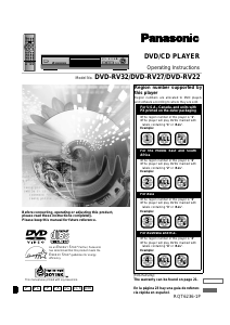 Handleiding Panasonic DVD-RV32P DVD speler