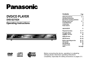 Handleiding Panasonic DVD-S24EB DVD speler
