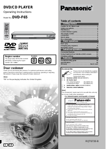 Handleiding Panasonic DVD-F65E DVD speler