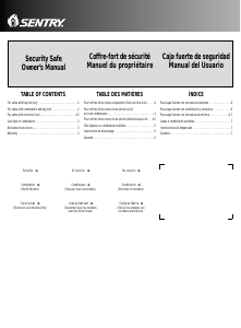 Mode d’emploi SentrySafe V252 Coffre-fort