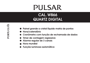 Manual Pulsar P5A015X1 Regular Relógio de pulso