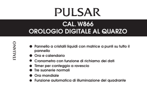 Manuale Pulsar P5A025X1 Accelerator Orologio da polso
