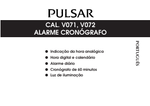 Manual Pulsar PBK036X2 Regular Relógio de pulso